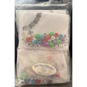 I Am Strong with God Pony Bead Bracelet Craft Kit - Religious Crafts- Makes 12
